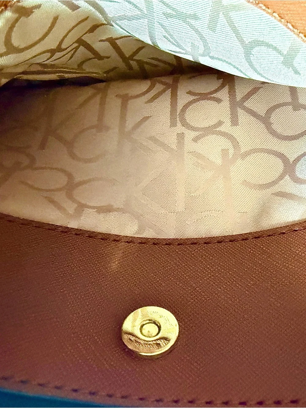Calvin Klein Brown and Black Logo Crossbody Bag